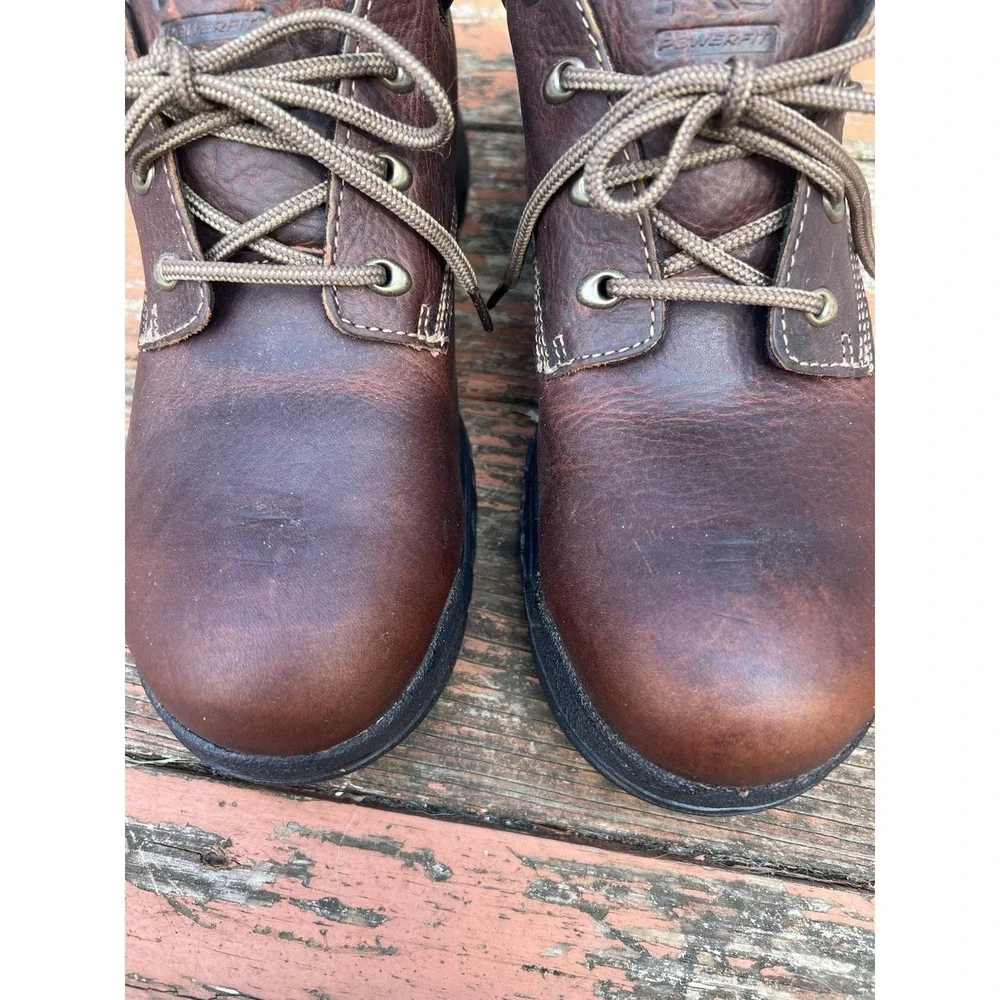 Timberland PRO TiTAN 47028 Mens 9.5M Brown Leather Alloy Toe Work Shoes EH